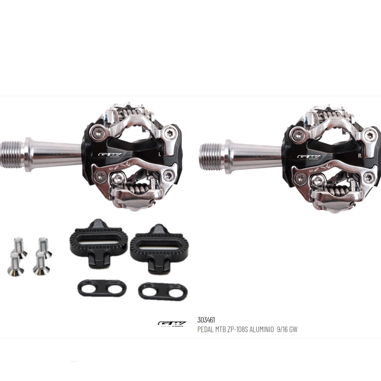 PEDAL MTB ZP-108S ALUM 9/16 GW P/CHOCLE ZP-109S